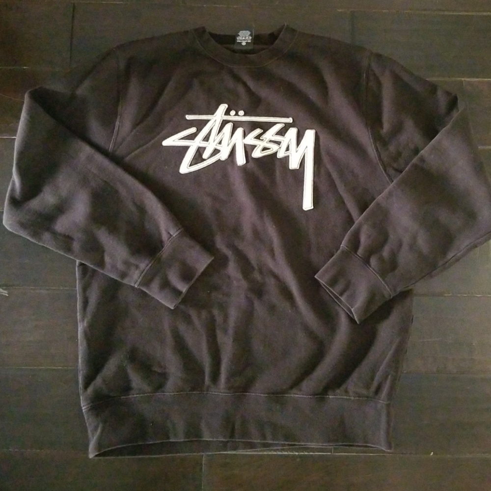 Vintage STUSSY Embroidered Crewneck L